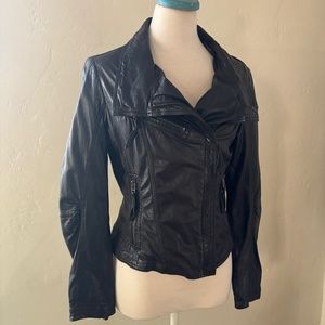 Danier Black Leather Jacket XXS
